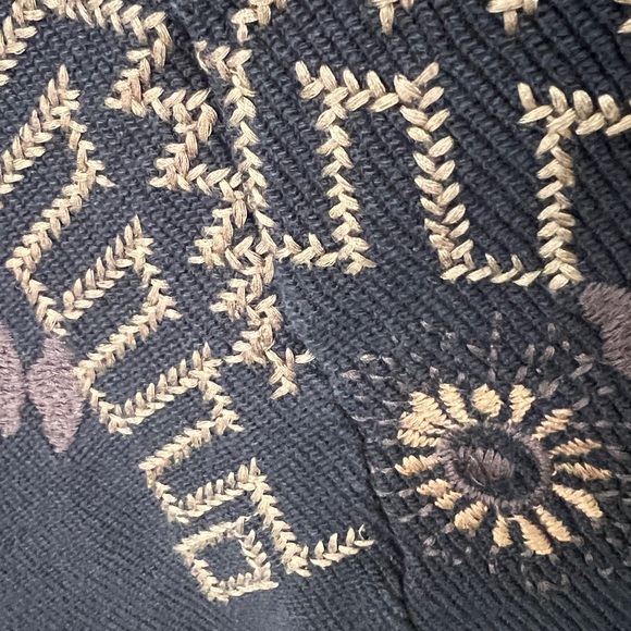 BIYA by JOHNNY WAS Black and Brown Knit Cardigan - Picture 6 of 7